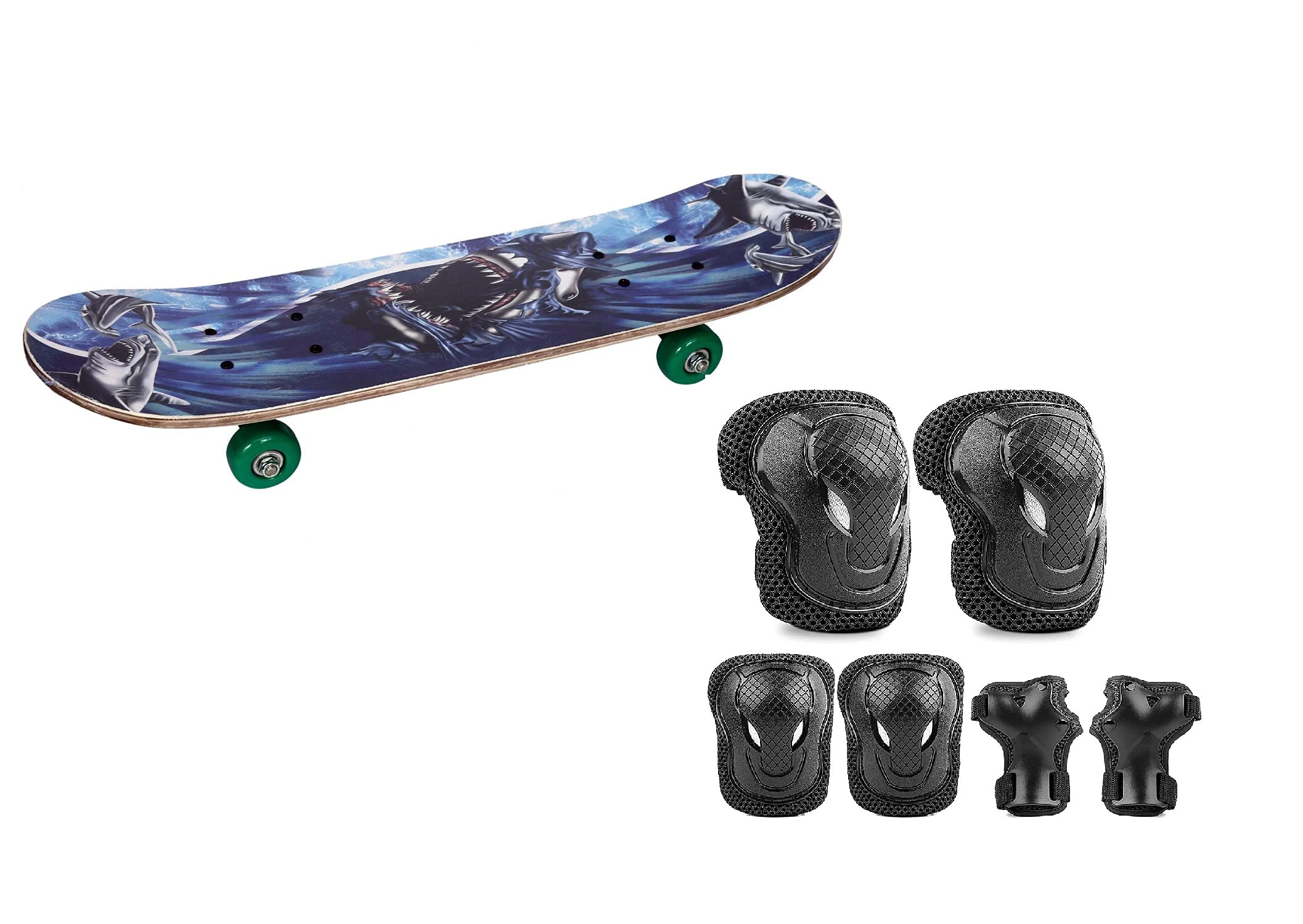 Klapp Skateboard with Knee & Elbow Pads/Guards for 10 Years & Above Protective Gear Set for Roller Skates, Cycling, BMX Bike, Skateboard, Scooter Riding for Outdoor Sports (Small) (B09GBBMZZK) Amazon Price History, Amazon Price Tracker