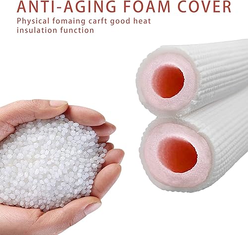 Miniatura 3 de Mini línea dividida 14 pulgadas y 38 pulgadas de cobre aislado de aluminio - Tubos de aluminio de cobre de 16 pies, mini aire acondicionado dividido