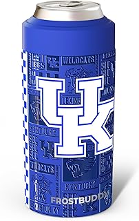 Frost Buddy Universal Can Cooler - Fits All - Stainless Steel Can Cooler for 12 oz & 16 oz Regular or Slim Cans & Bottles - Stainless Steel (Kentucky Wildcats | 3D)