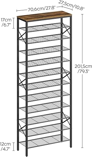 Miniatura 3 de Zapatero de 12 niveles, organizador de almacenamiento de zapatos de gran capacidad con capacidad para 48 pares, resistente y estable, para entrada,