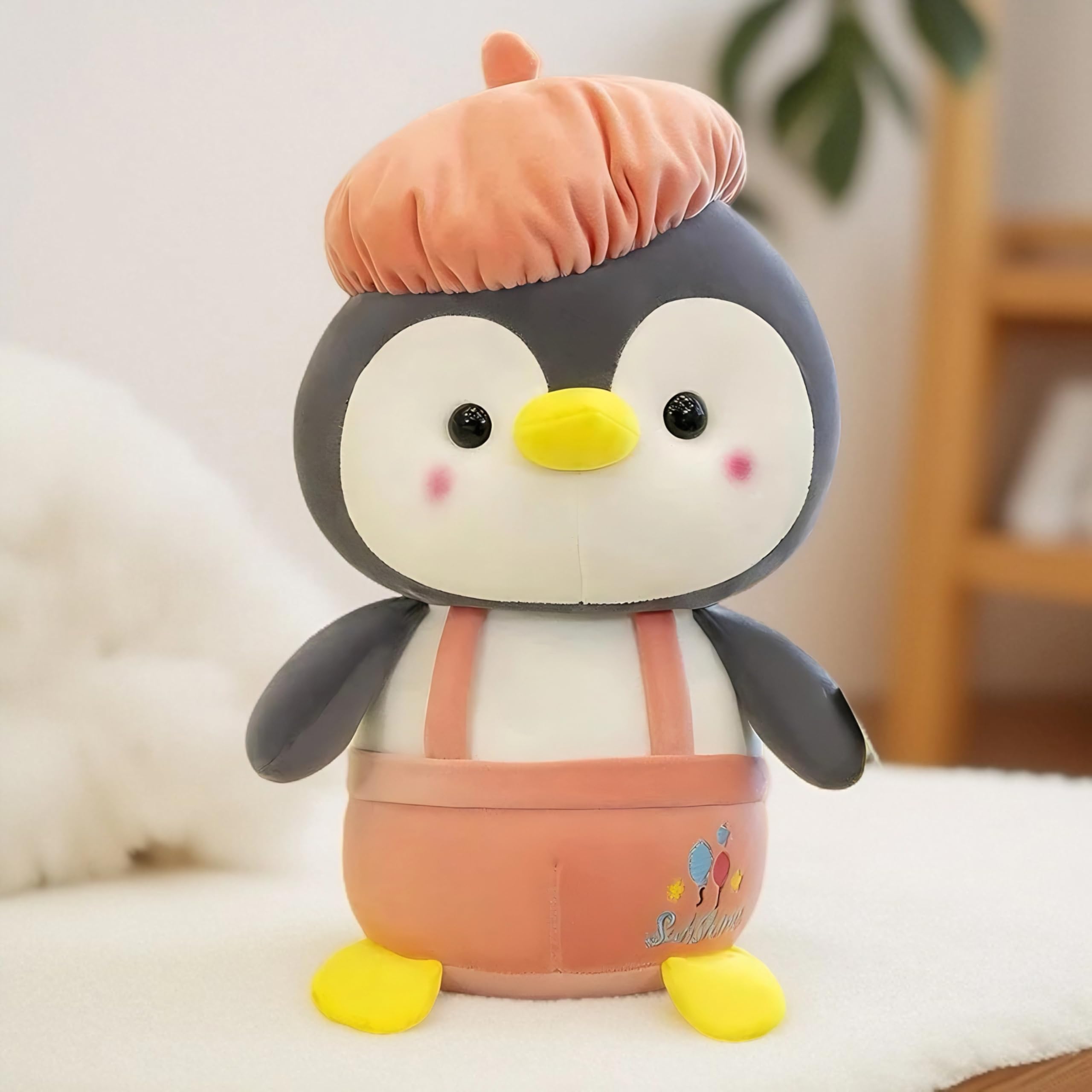 Softdreams Cap Penguin Plushie Stuffed Plush Teddy Bear Soft Toy - Ideal for Birthdays & Special Occasions Girls/Boys, Baby Kids_Pink(25 Cm)-image-47