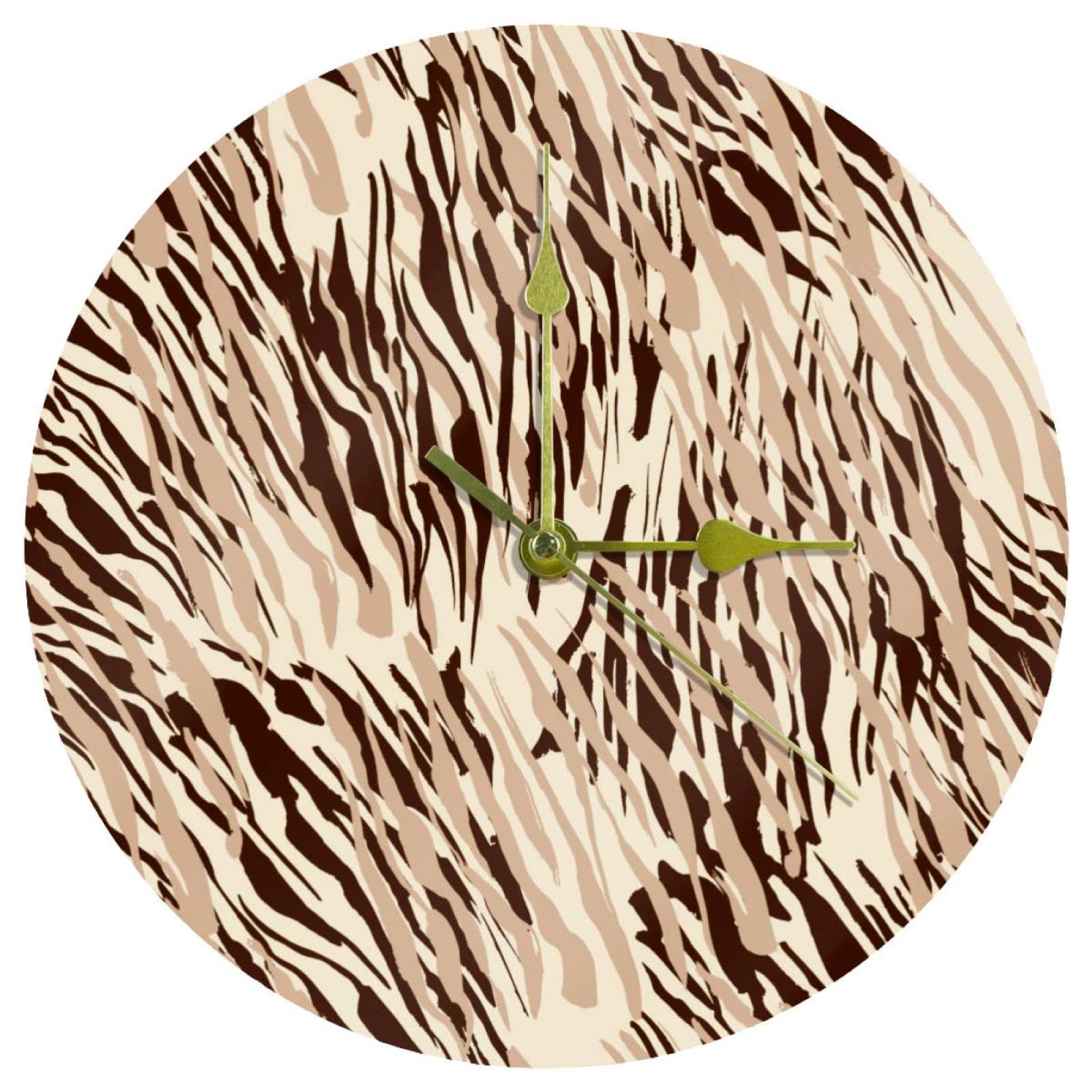 Horloge murale tigre et léopard en acrylique de 24 cm pour salon