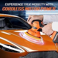 Vista 6 de Pulidora inalámbrica de automóvil con 2 baterías de 2000 mAh, 21 V, kit de pulidora y enceradora de 6 pulgadas, con 18 accesorios adicionales y 6