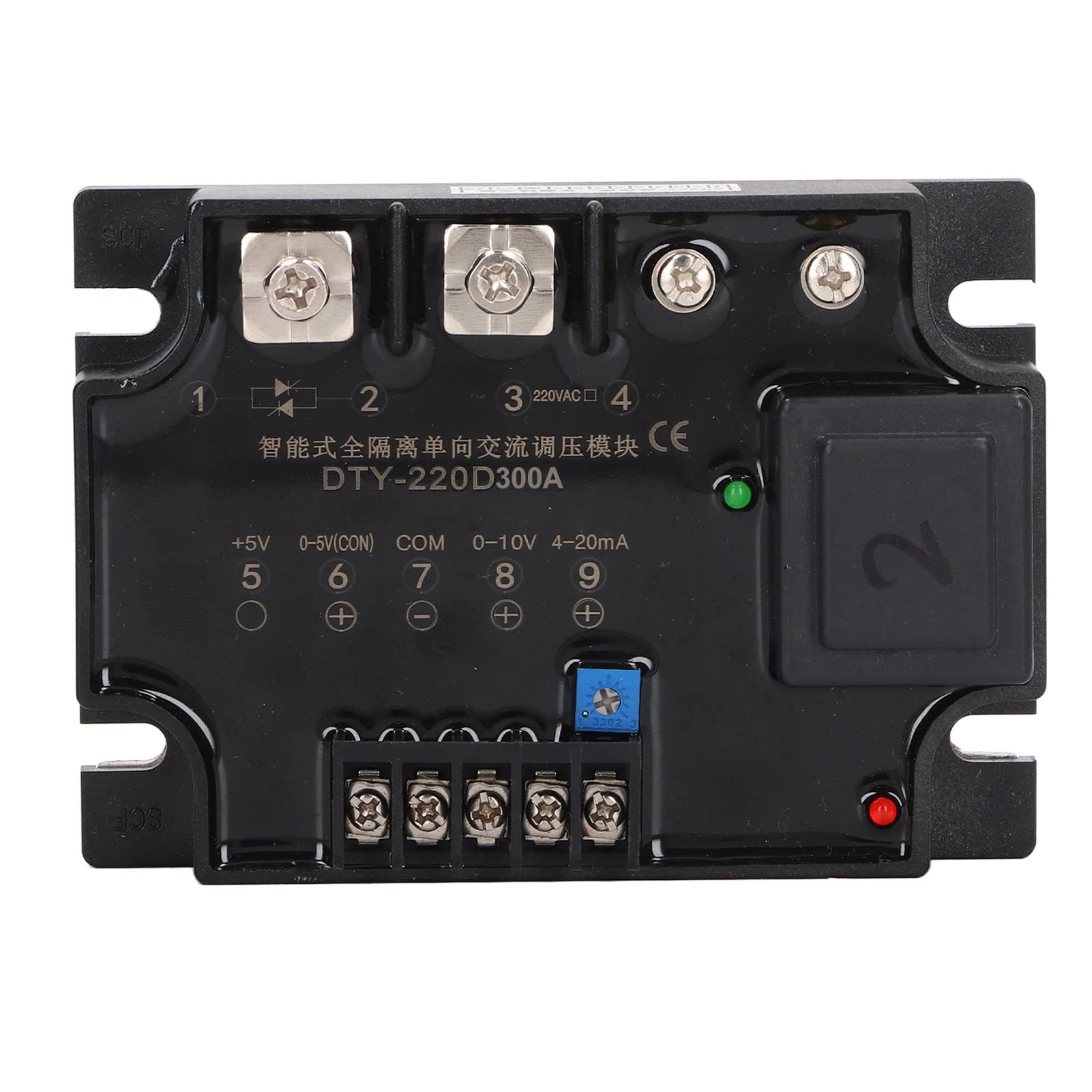 FTVOGUE Moduł Regulatora Napięcia AC, w Pełni Izolowany moduł Regulacji Napięcia Jednofazowego, Wejście 0–5 V Prądu Stałego 4–20 MA, Wejście 0–10 V Prądu Przemiennego, Wyjście 220 Przemiennego, do