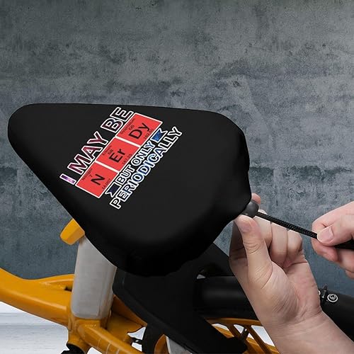 Miniatura 7 de I May Be Nerdy But Only Periodically Funda de asiento de bicicleta impermeable Funda de cojín para asiento de bicicleta Funda protectora para sillín