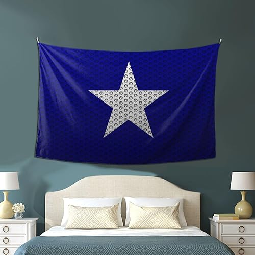 Miniatura 4 de LIFANGMI Mesh Style Bonnie Blue Flag Tapestry Wall Hanging 60x40 Inch Bedroom Living Room Dormitory Home Decoration Wall Tapestry