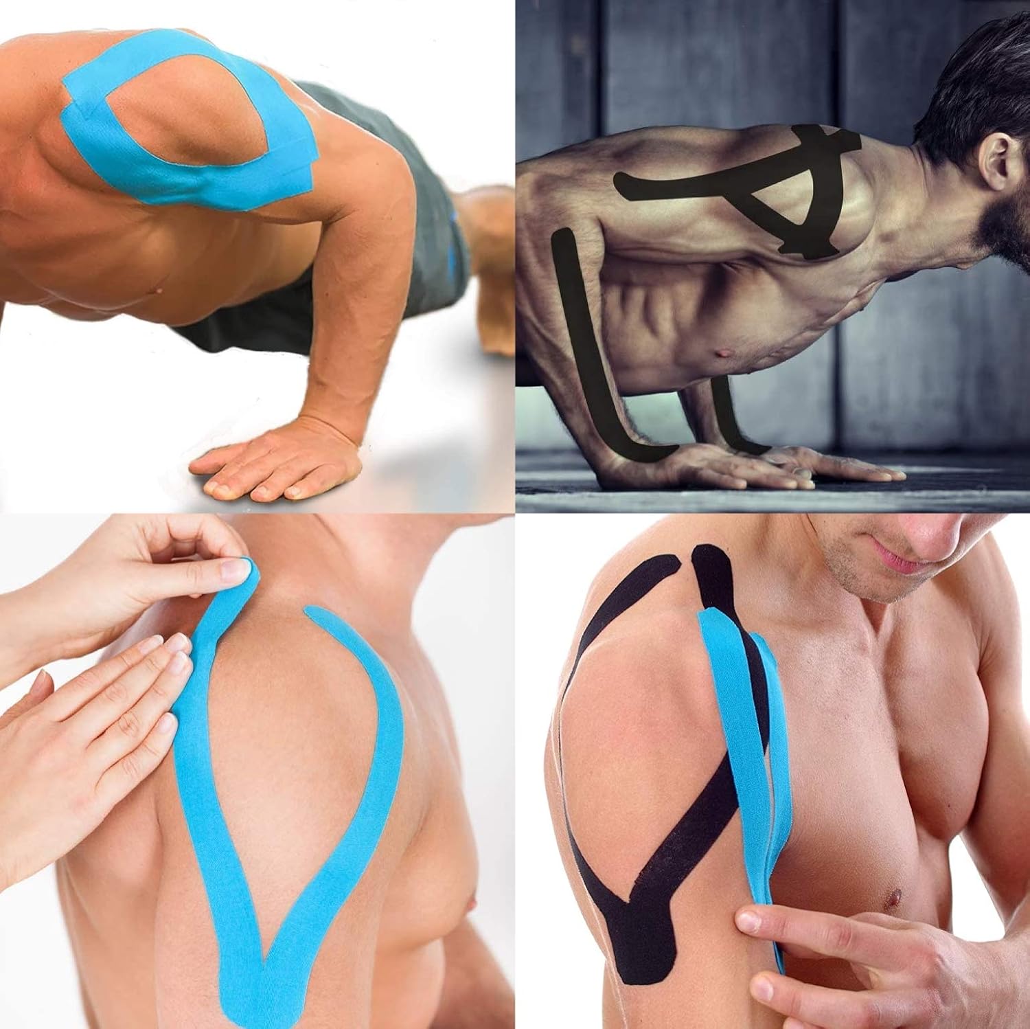 🛒 Flаѕh Sаlе Kinesiology Tape 3 Rolls Precut, Yoloho Elastic Therapeutic Sports Tape for Shoulder, Knee, Elbow, Latex Free, Water Resistant, Breathable, 2 x 16.5 feet Per Roll, Total 60 Precut Strip (Black)
