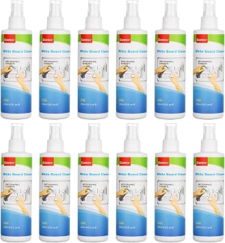 Comix Non-toxic Whiteboard Cleaner, 8.5oz White Board Cleaning Spray, Low Odor Dry Erase Cleaner, 12 Pack