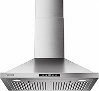 Vista 1 de VIKIO HOME Campana extractora de montaje en pared de 30 pulgadas, 580 CFM, convertible con conductos/sin conductos, campana de ventilación de cocina