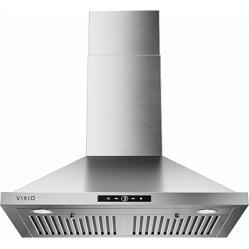 VIKIO HOME 30 Inch Wall Mount Range Hood 580CFM Low Noise Touch Control