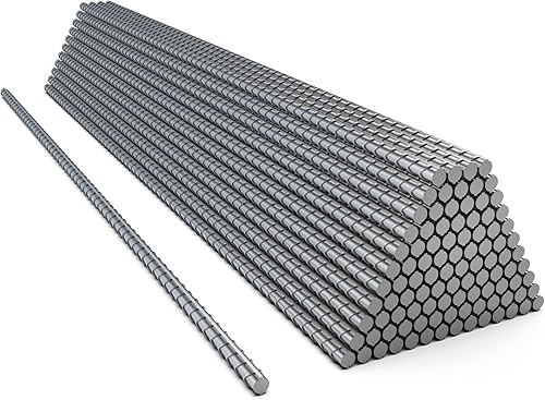 Vodaland - Estacas de refuerzo de hierro para tierra, anclajes de varilla resistentes, 18 pulgadas, barra de refuerzo recta revestida galvanizada