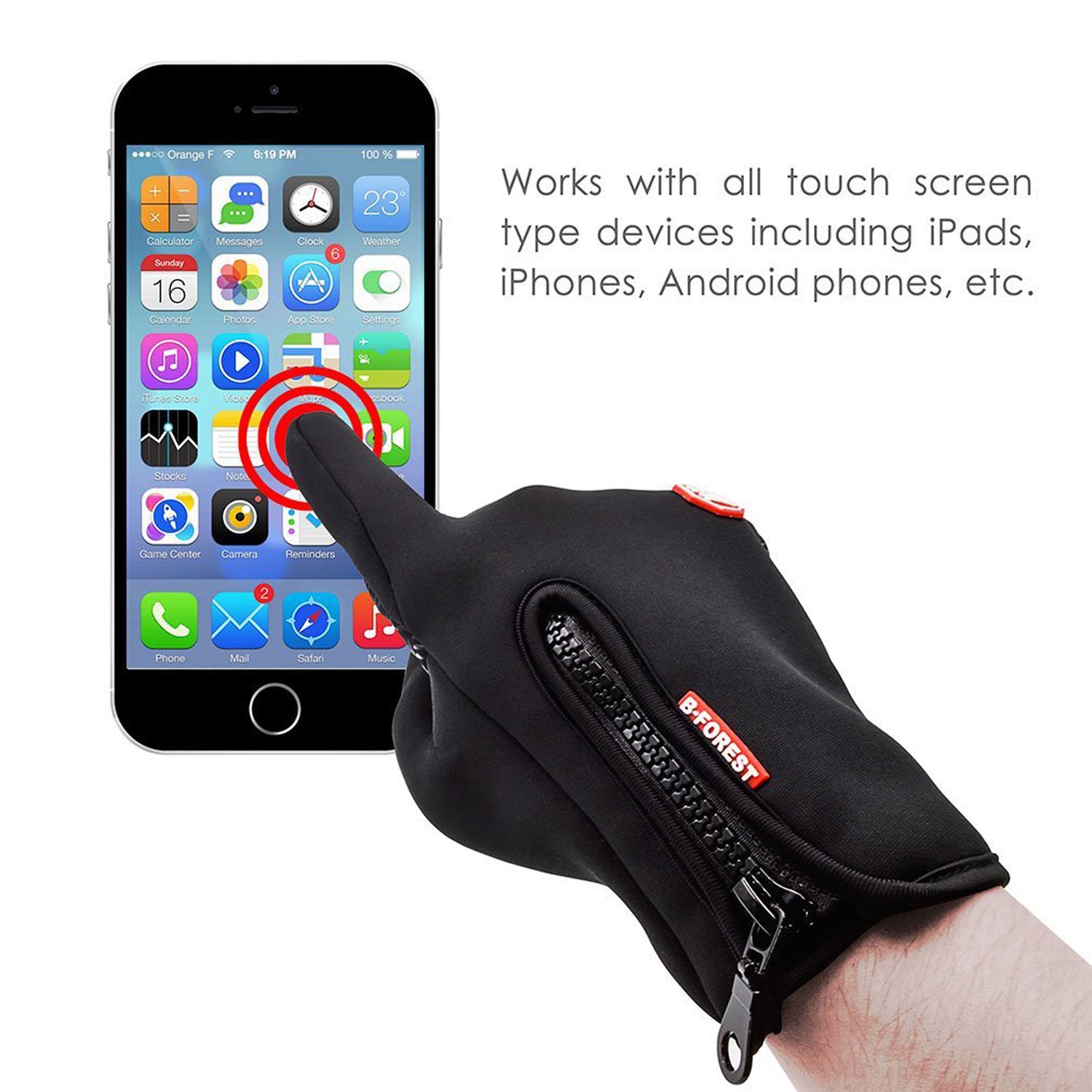 Gants D'hiver Imperméables Et Coupe-vent Avec écran Tactile - Pour Cyclisme, Ski, Extérieur, Taille Ajustable