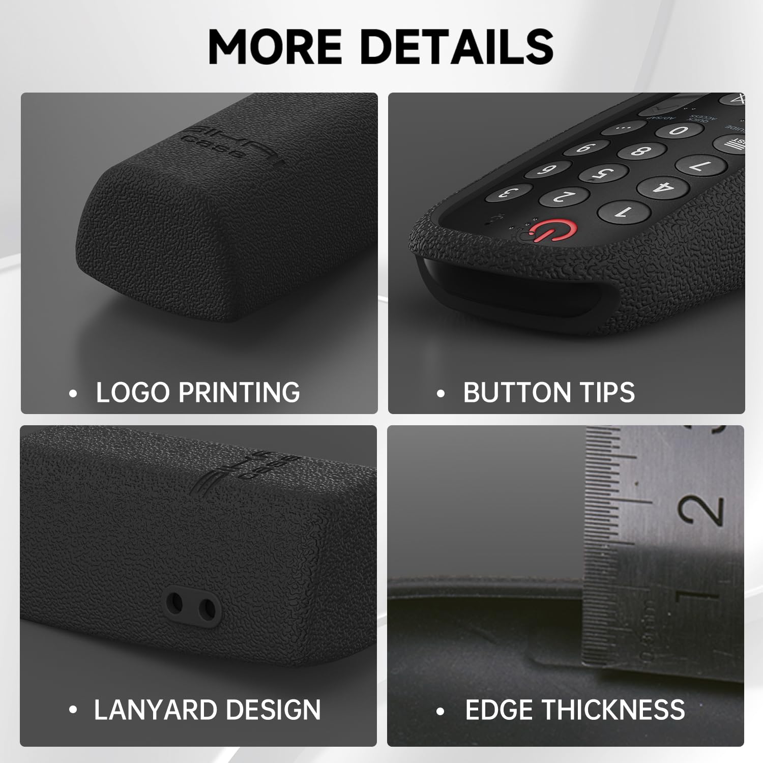 Custodia in Silicone Compatibile con LG Telecomando MR25GB MR24GN MR24GA MR23GN MR23GA MR22GN MR22GA MR21GA MR21GC,Cover per Telecomando LG,Guscio per TV 2025/2024/2023/2022/2021 (Nero)