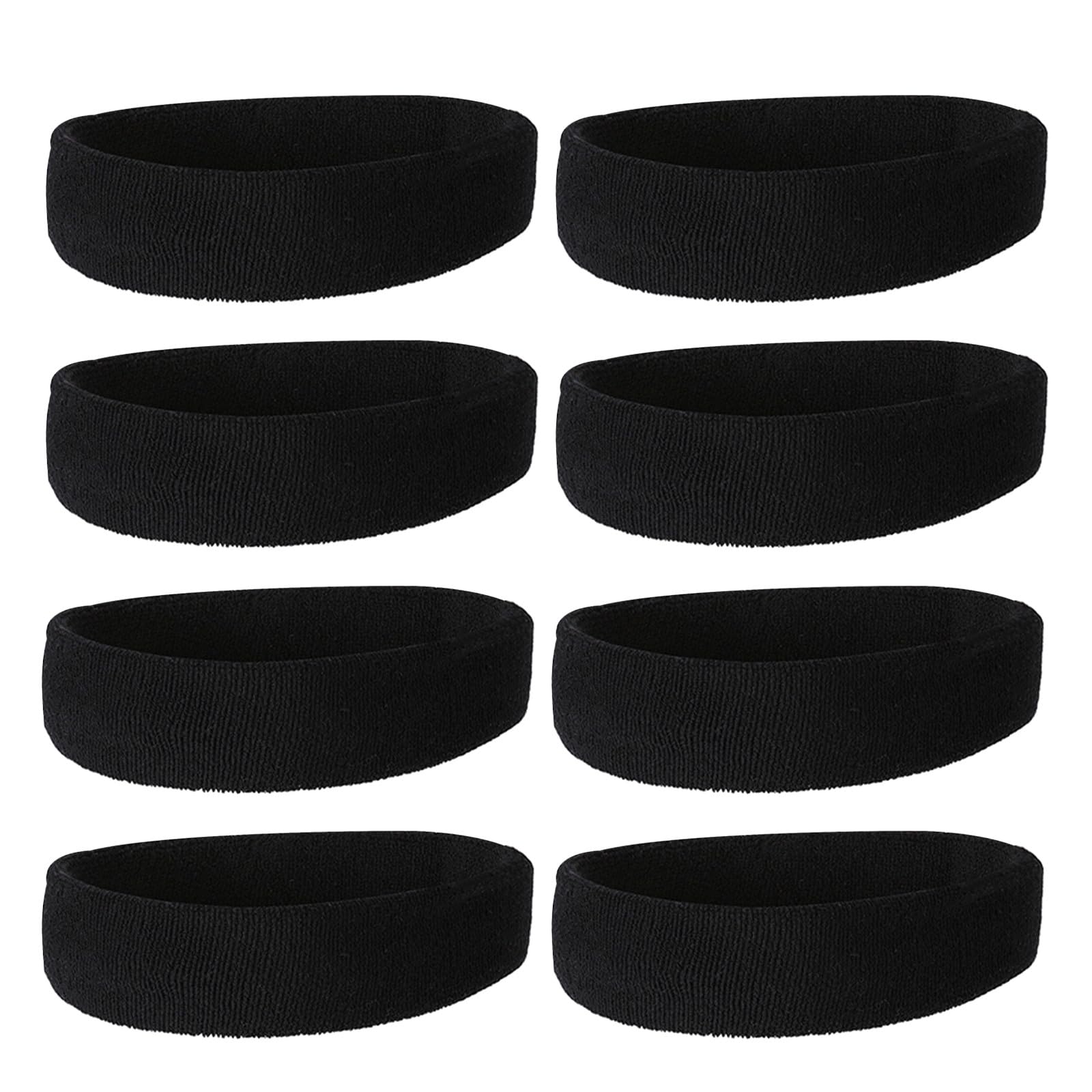 Diademas deportivas absorbentes transpirables negras para entrenamiento unisex 8