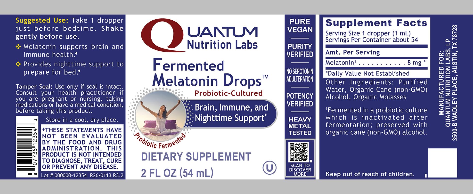 Quantum Nutrition Labs Fermented Melatonin Drops - 2 Fl Oz (54 Servings) — Amazon image 7