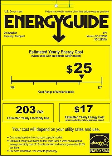 Miniatura 7 de SPT SD-2225DW - Lavavajillas de encimera con luz LED y arranque de retardo, color blanco, color blanco