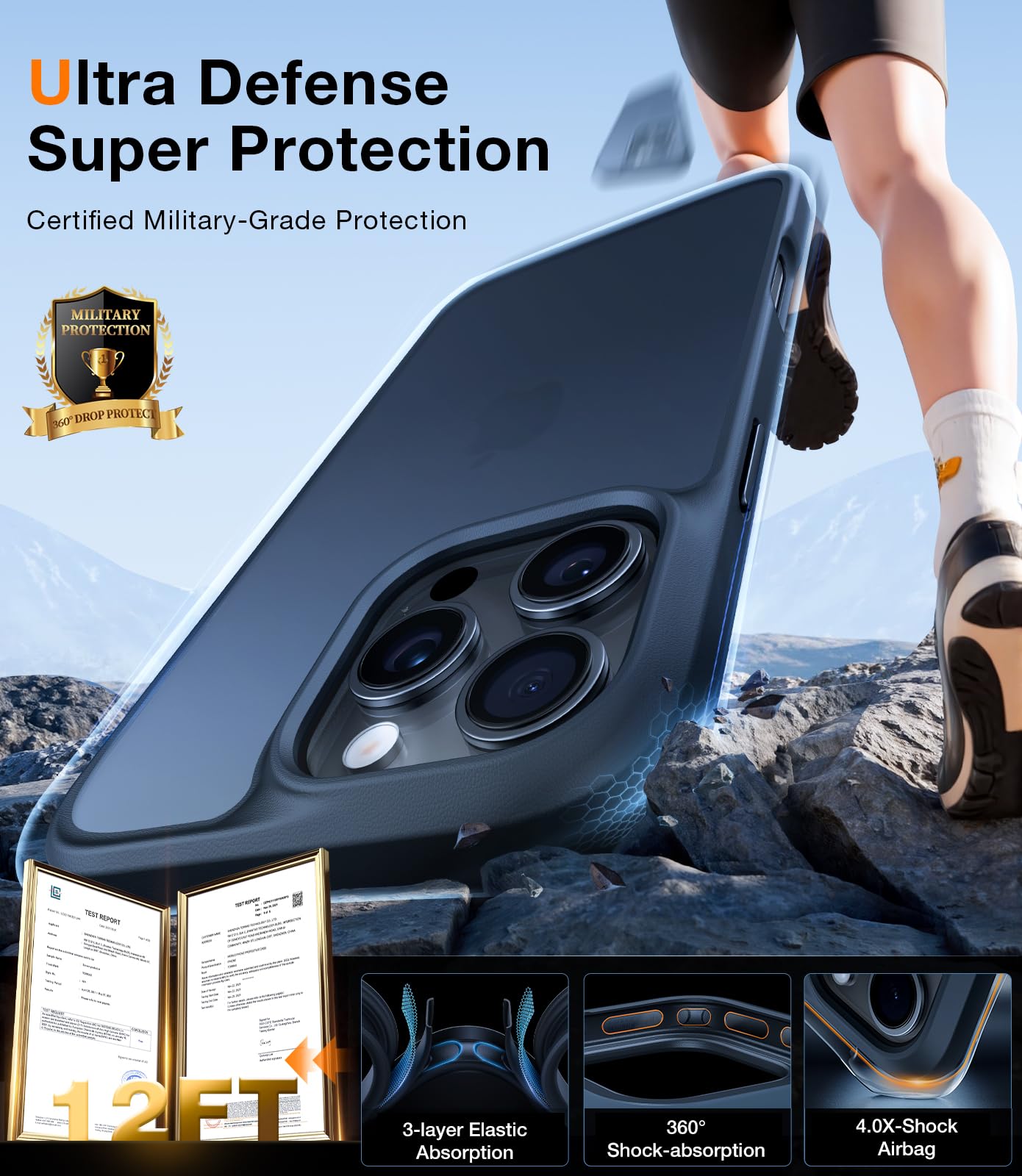 Amazon.com: TORRAS Shockproof for iPhone 16 Pro Max Case, 4X