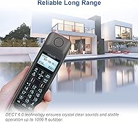 Vista 12 de VTECH VS122-16 Teléfono inalámbrico de diseño retro: Bluetooth conecta al celular, bloqueador de llamadas, sistema de contestación automática