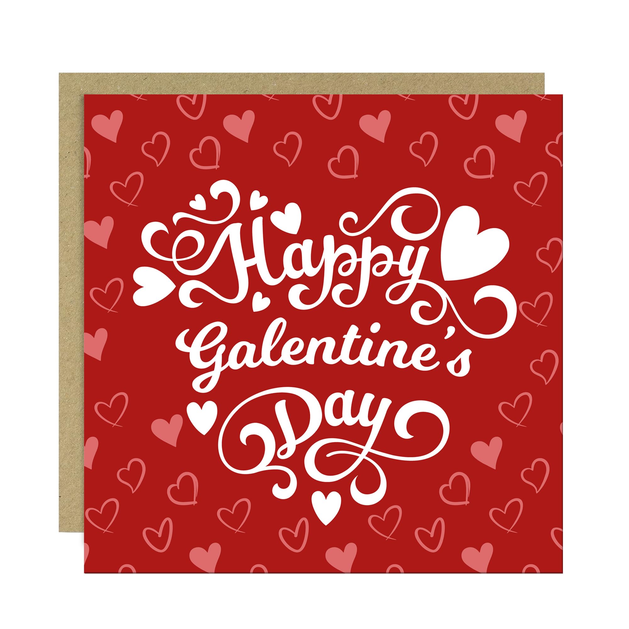 RED OCEAN Galentines Day Card, Valentines Day Cards For Best Friend, Galentines Day Card For Friend, Valentines Day Card For Women Her, 14x14 Card With Envelope