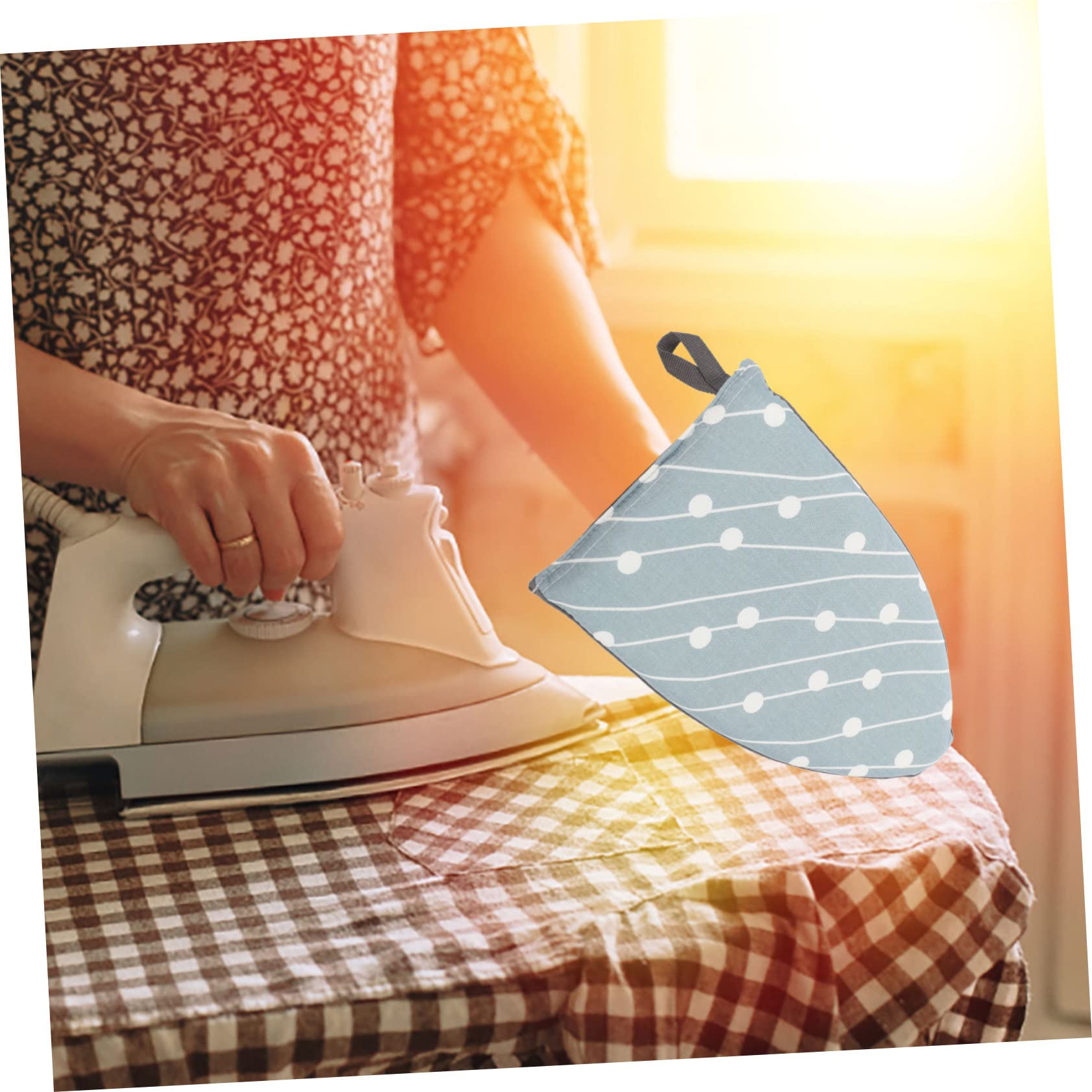 IWOWHERO Portable Household Ironing Board Mat Heat Resistant Handheld Design for Easy Ironing of Collars Sleeves for Home Hotels More Compact Storage