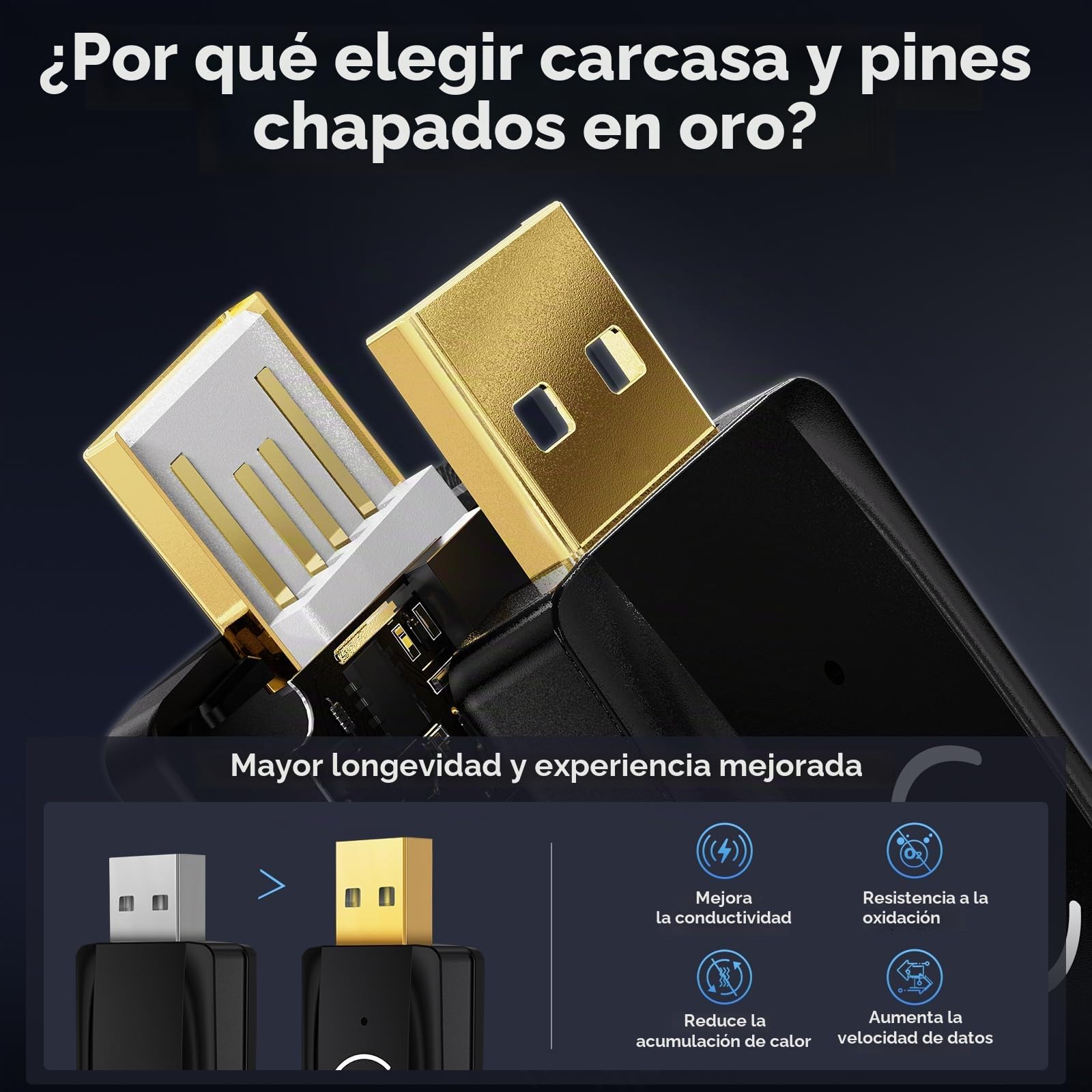 MSXTTLY Adaptador Carplay Inalámbrico Mini Convierte Carplay con Cable a Inalámbrico, Plug & Play USB C/A, U2C-Air 3.0