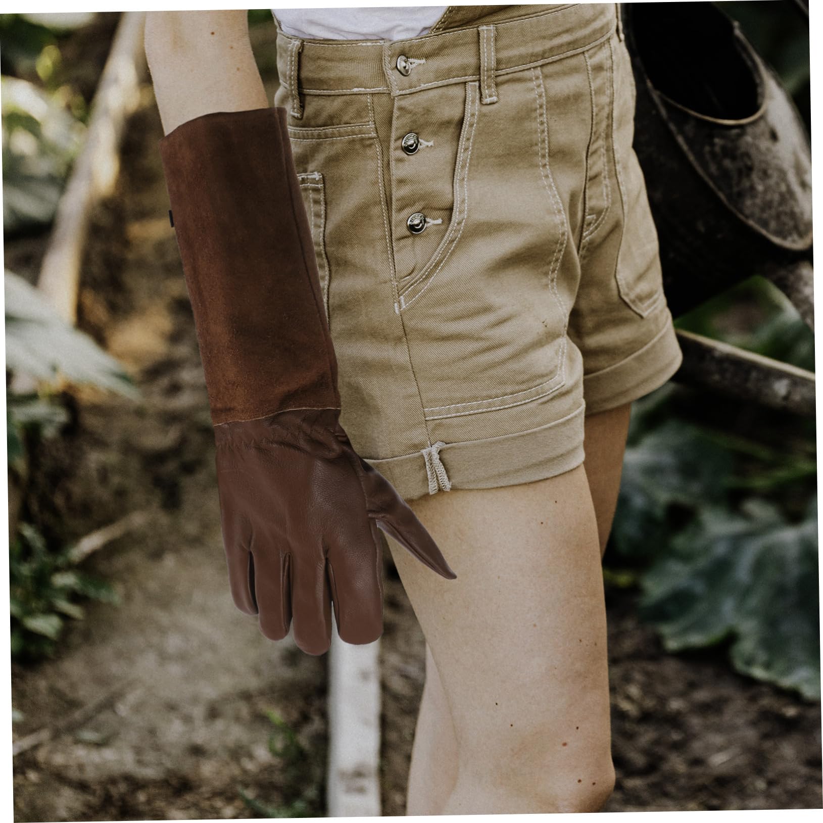1par Guantes De Jardinería De Protección Completa Para Plantar y Cuidar Resistentes Pinchazos y Desgarros Uso Jardines y Huertos Talla
