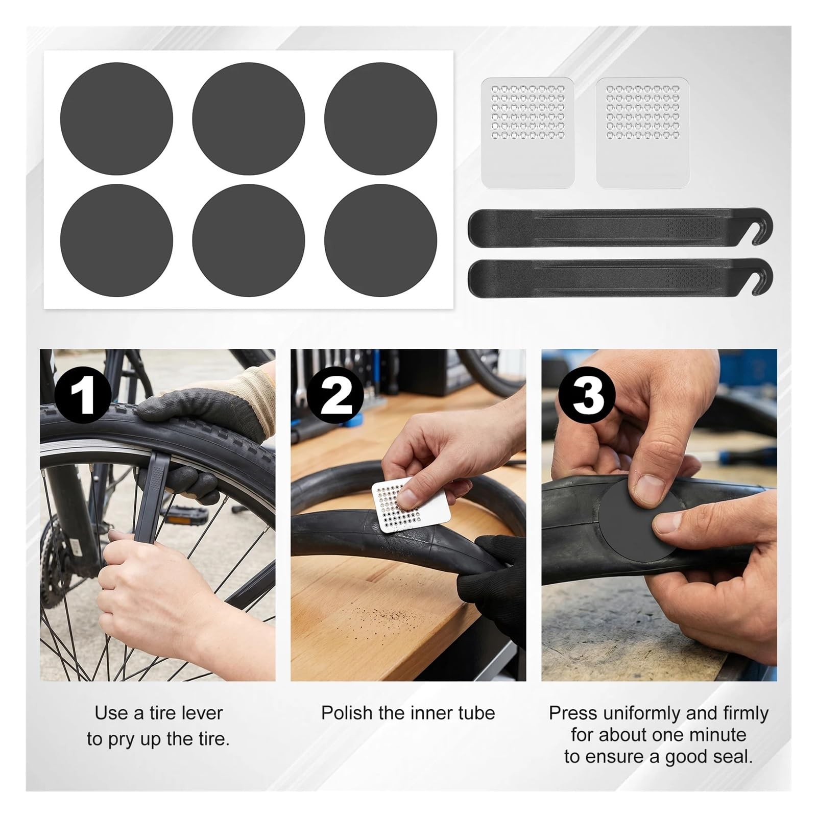 Kit di attrezzi for riparazione bici Set biciclette leggero con punta in acciaio S2 Strumenti manutenzione multiuso for strada