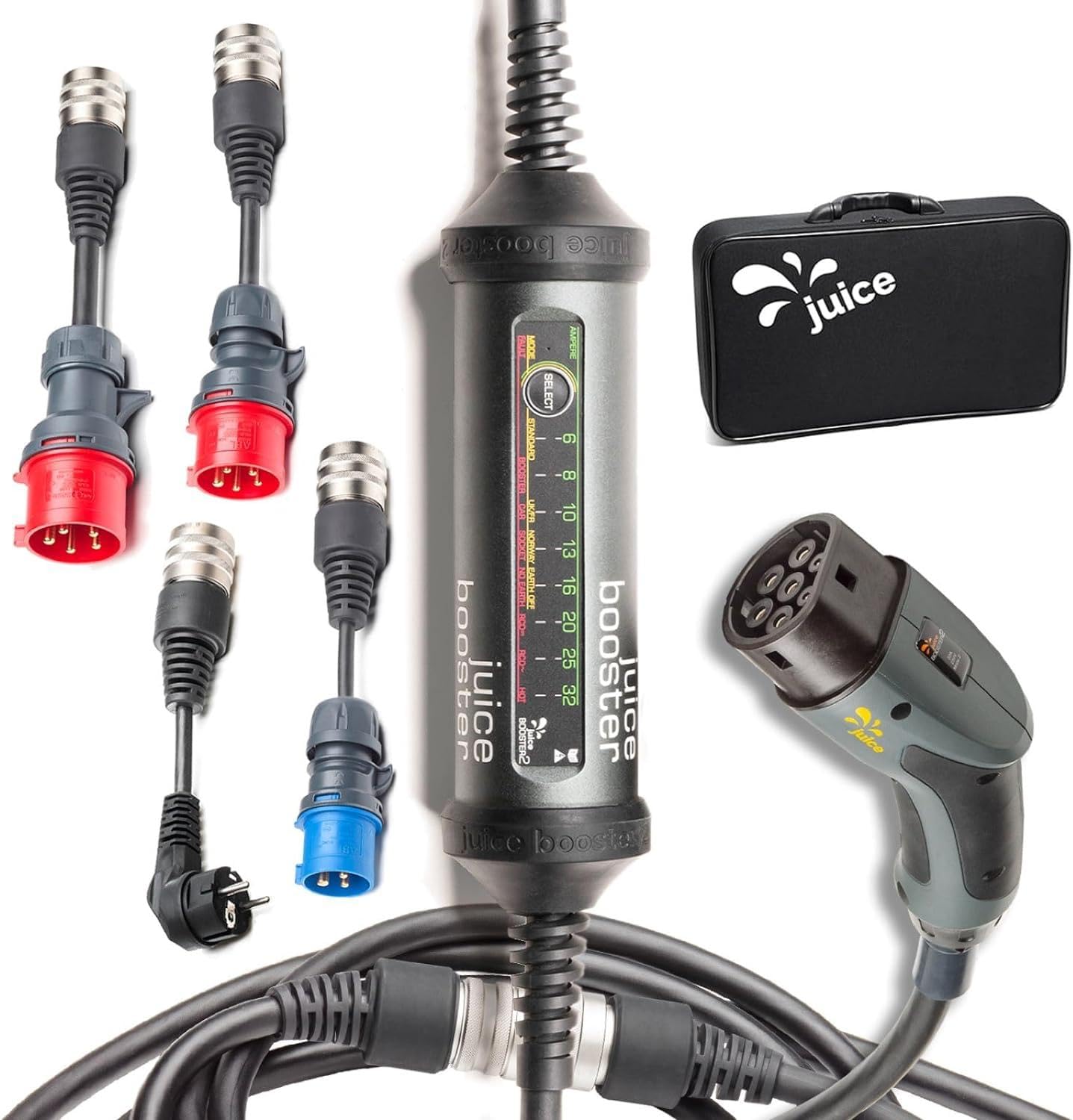 Juice Technology JUICE BOOSTER 2 German Traveller Set (anthrazit/schwarz, 1,4 - 22 kW, 3,1 Meter Kabel) (EL-JB2G2)