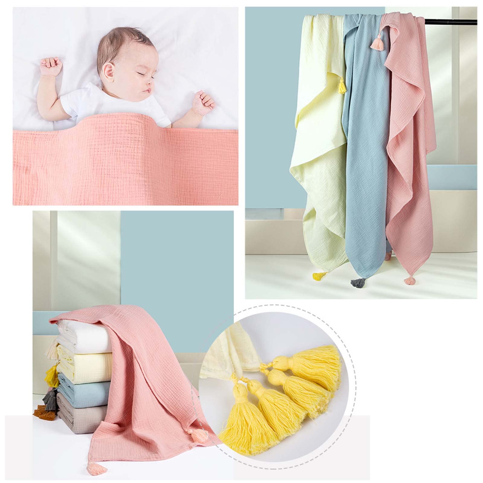 120x150cm Bambino Ricezione Coperta Morbido Cotone 4 Strati Mussola Garza di Cotone Solido Sacchetto Neonati Asciugamano Da Bagno Copertura Coperta Per Neonati Neonati