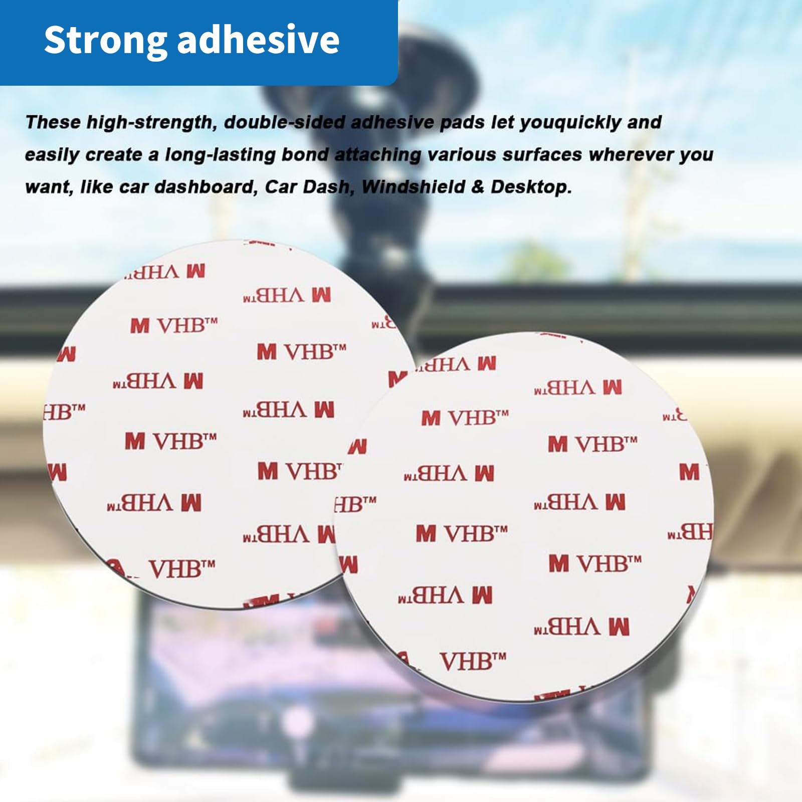 SANTUO 10 Pcs 75mm (2.95") Circular Double Sided Sticky Pads - Image 4