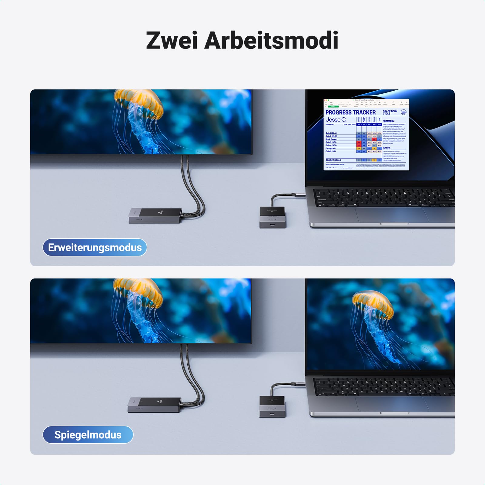 UGREEN Wireless USB C Transmitter und Receiver USB C TX und HDMI RX 1080P@60Hz 5G/WiFi Übertragung 50m/164ft Kompatibel mit Mobiltelefonen/Computern/Laptops/Windows/Mac OS/Linux/MacBook Air