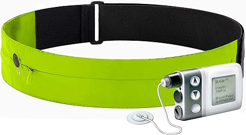 Miniatura 8 de Athlé - Cinturón de bomba de insulina, 2 bolsillos elásticos para bomba de insulina, Epipen, teléfono, cartera, tarjetas y más, correa de cintura