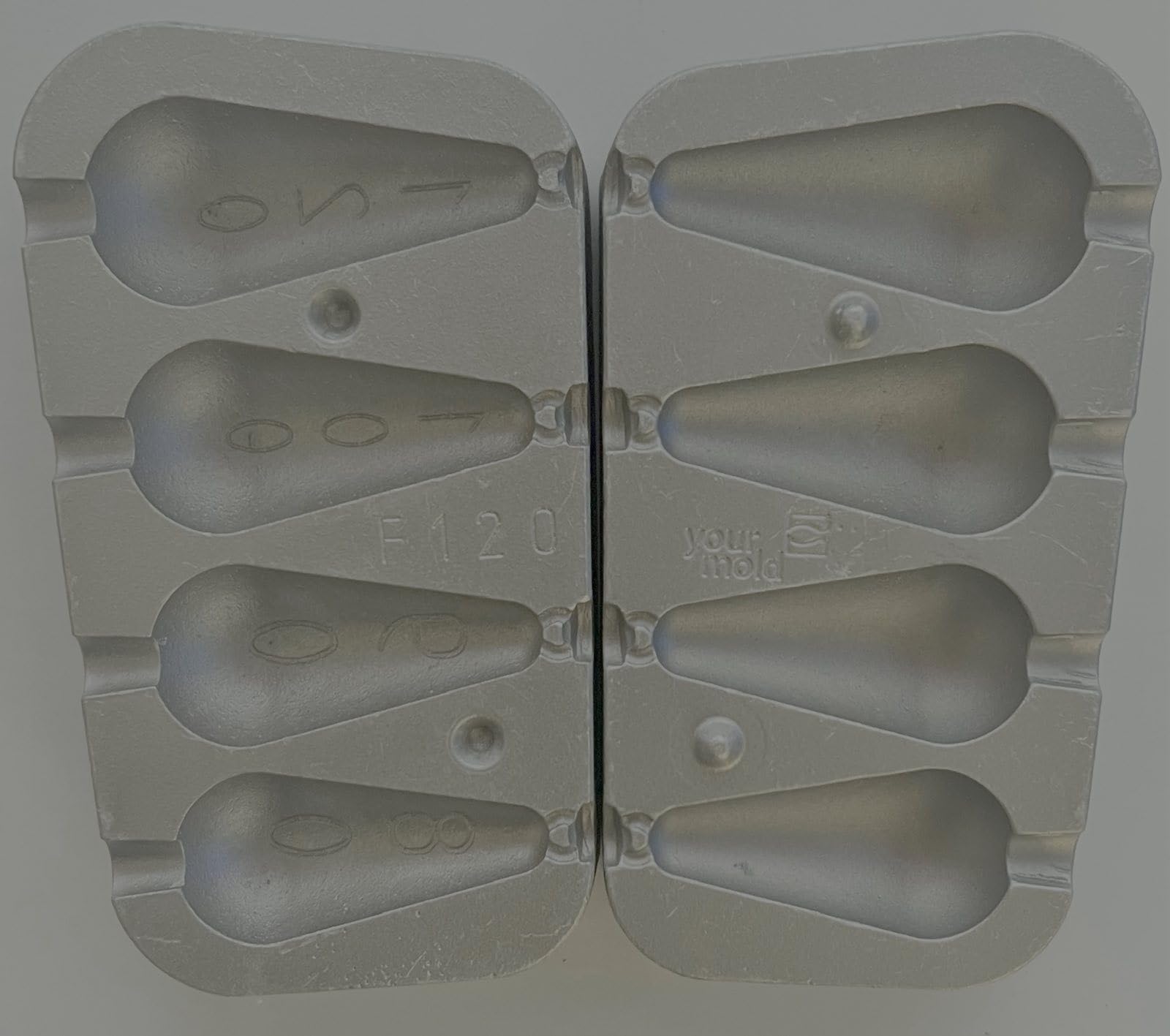 Molde de aluminio para pescar, bomba de pera, 70-90-100-120 g, molde de aluminio