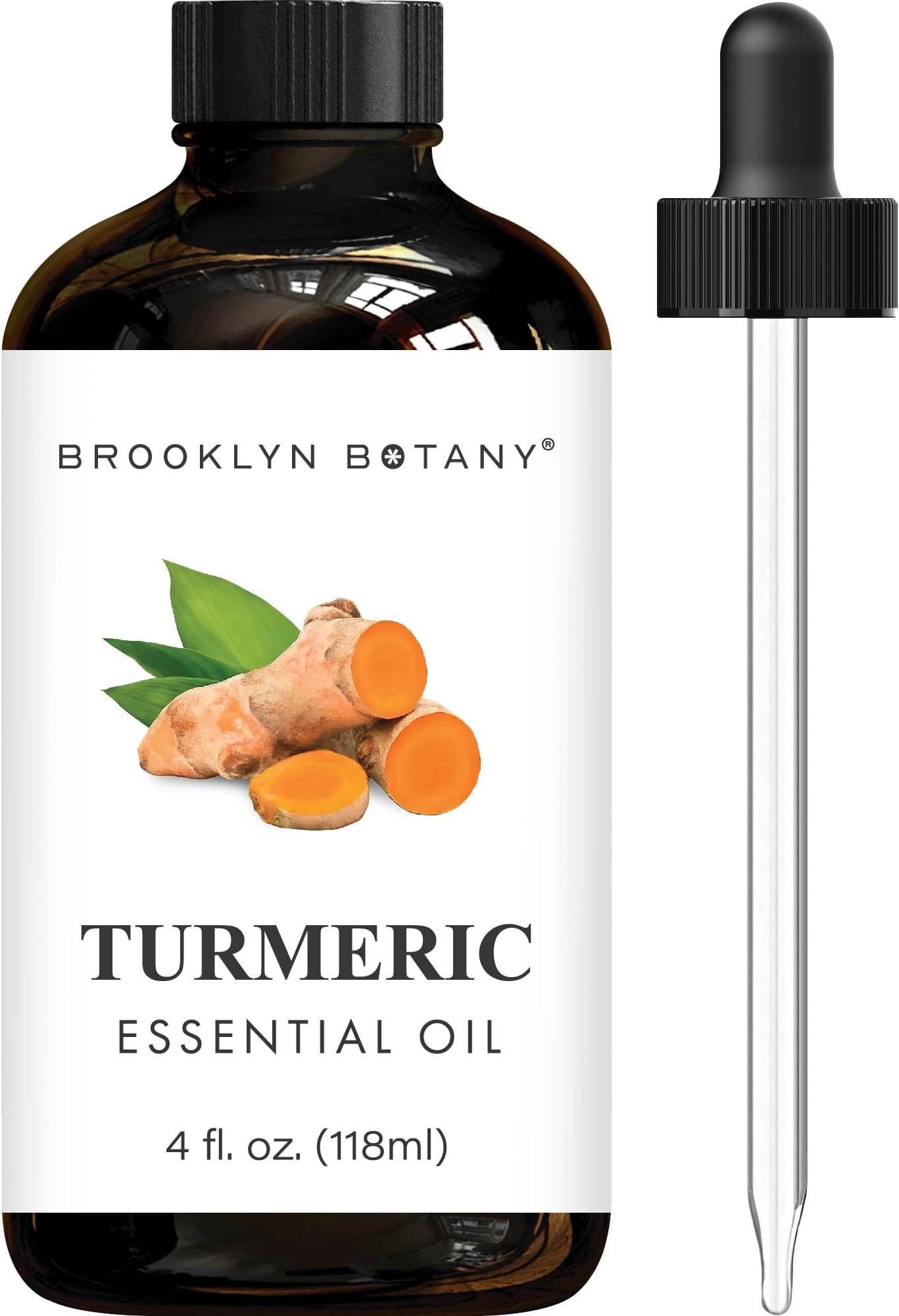 Turmeric Essential Oil - Huge 4 Fl Oz - 100% Pure and Natural - Premium Grade with Dropper - for Aromatherapy and Diffuser