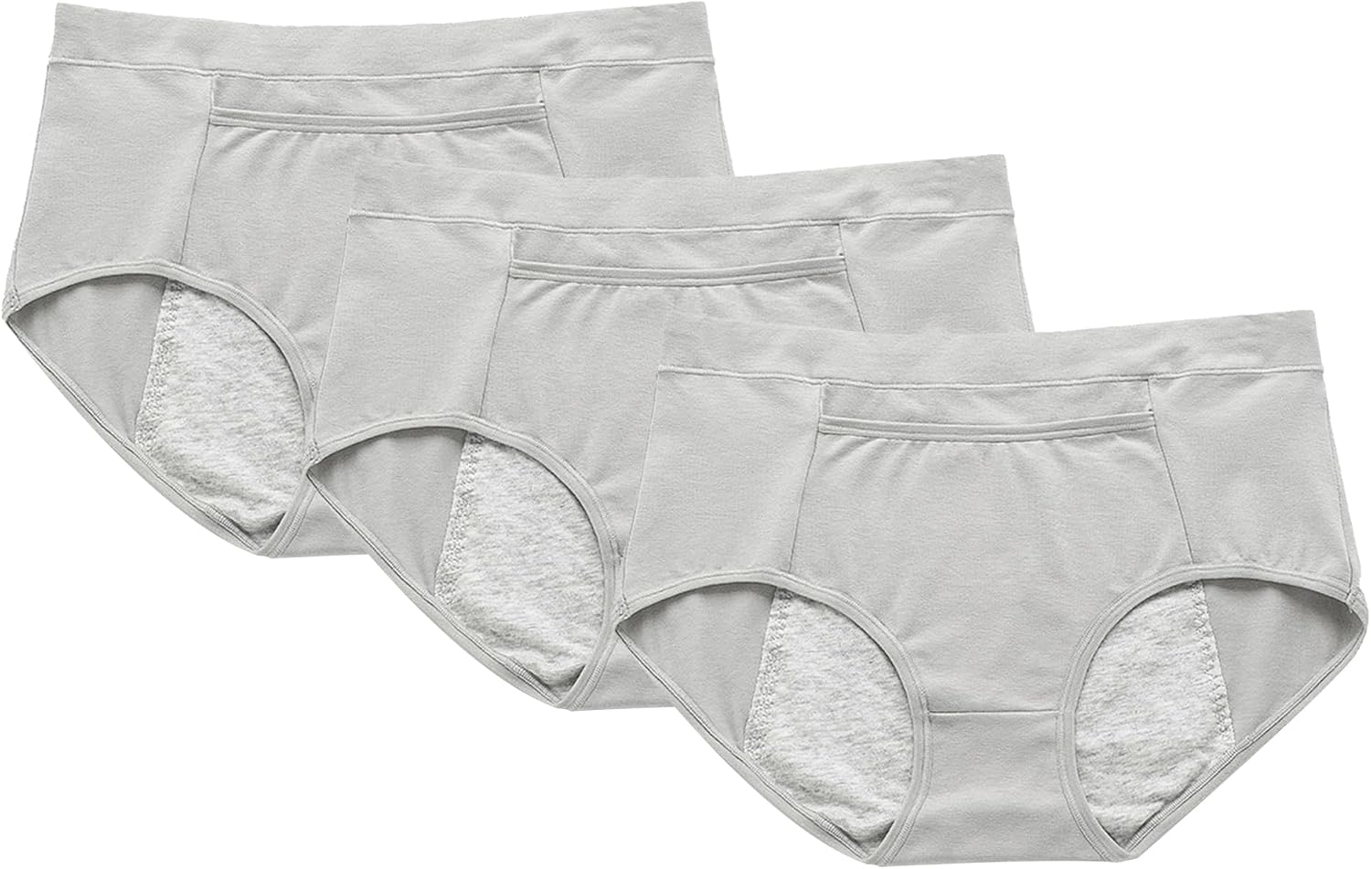 DGHM-JLMY Ladies Contrast Cotton Plus Size Underwear Maxi Briefs Mid Waisted Knickers Underwear Full Panties Multipack