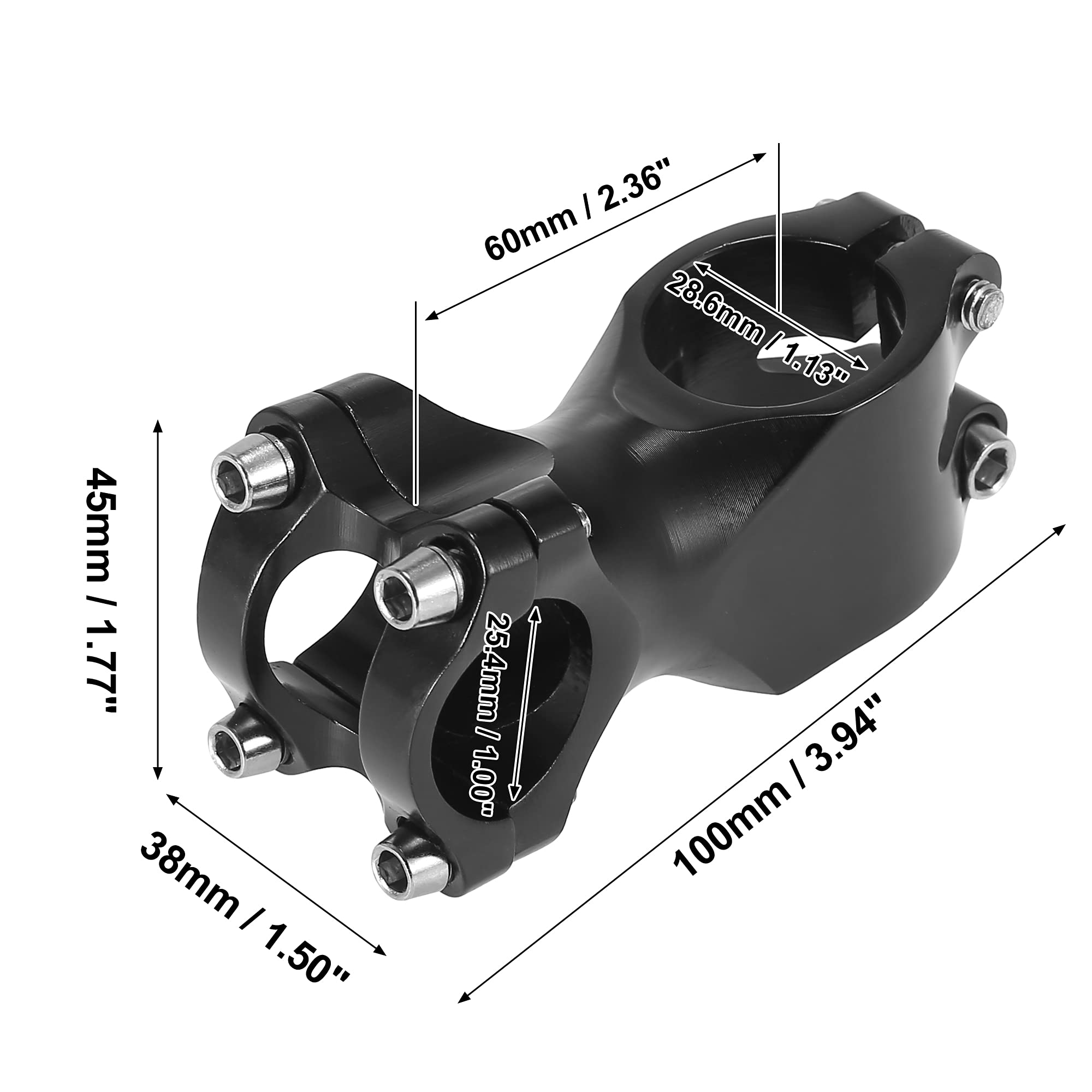 X AUTOHAUX 25.4 x 60mm BMX MTB Road Bike Manubrio