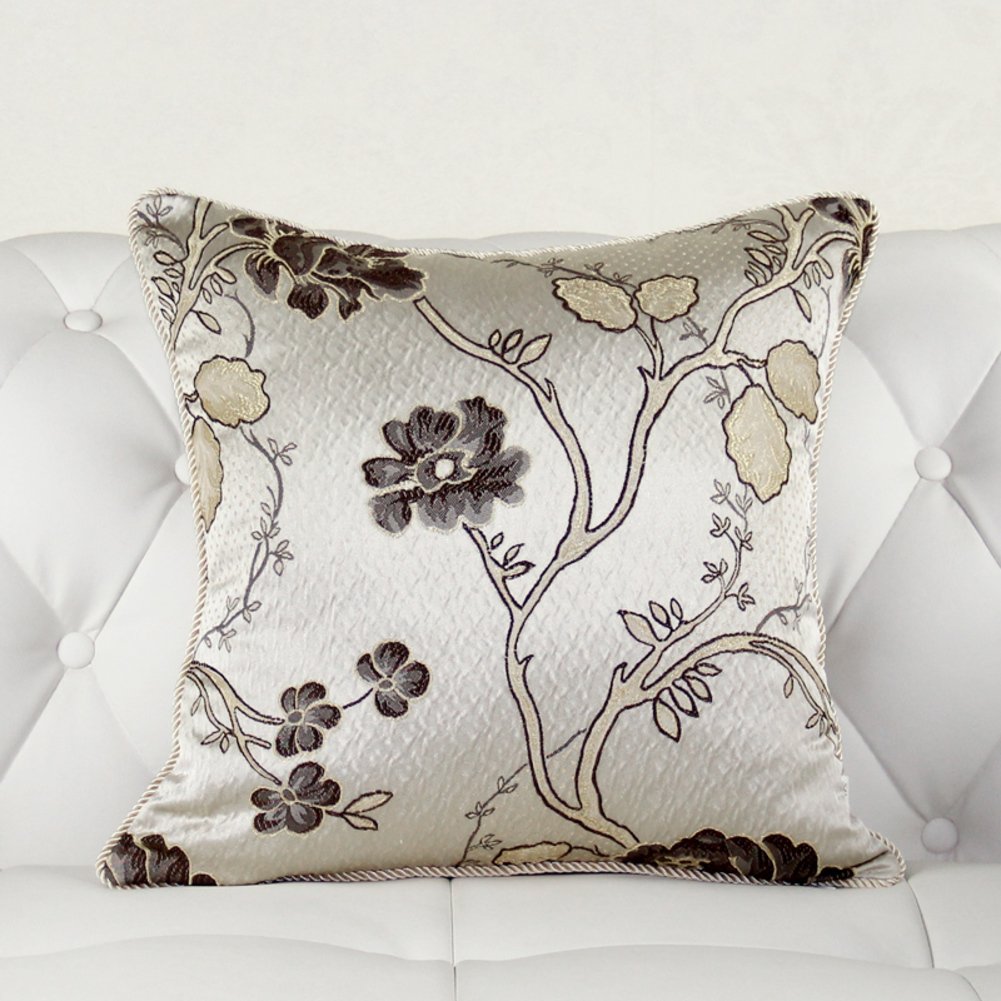 Coussins du canapé plantes pastorales oreiller jacquard 40x60cm avec garnissage inclus