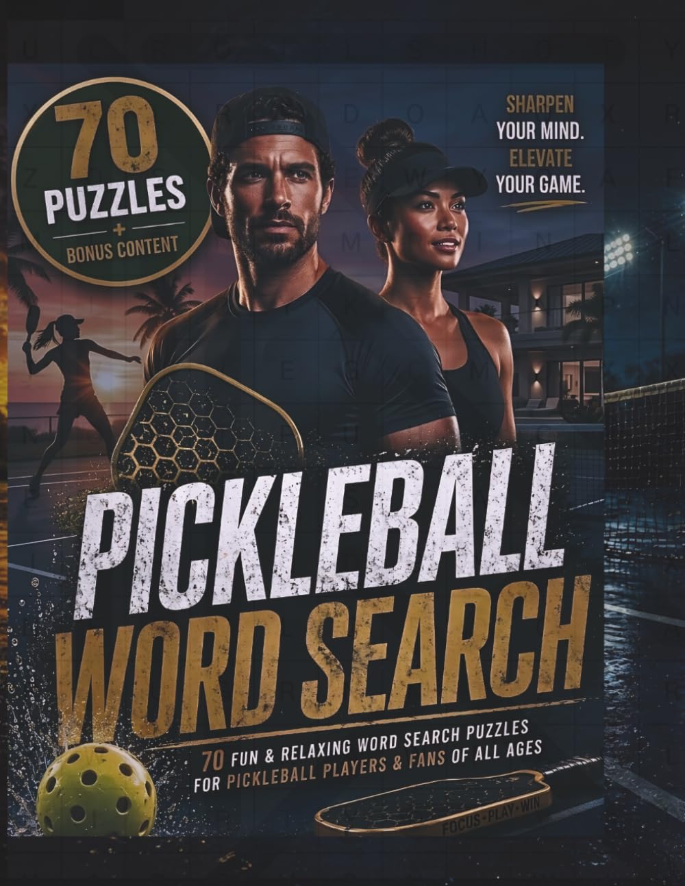 PICKLEBALL WORD SEARCH: 70 engaging pickleball puzzles: 8.5"×11" Indoor Games and Dinks: A Great gift for Men, Coaches, and Family Recreation