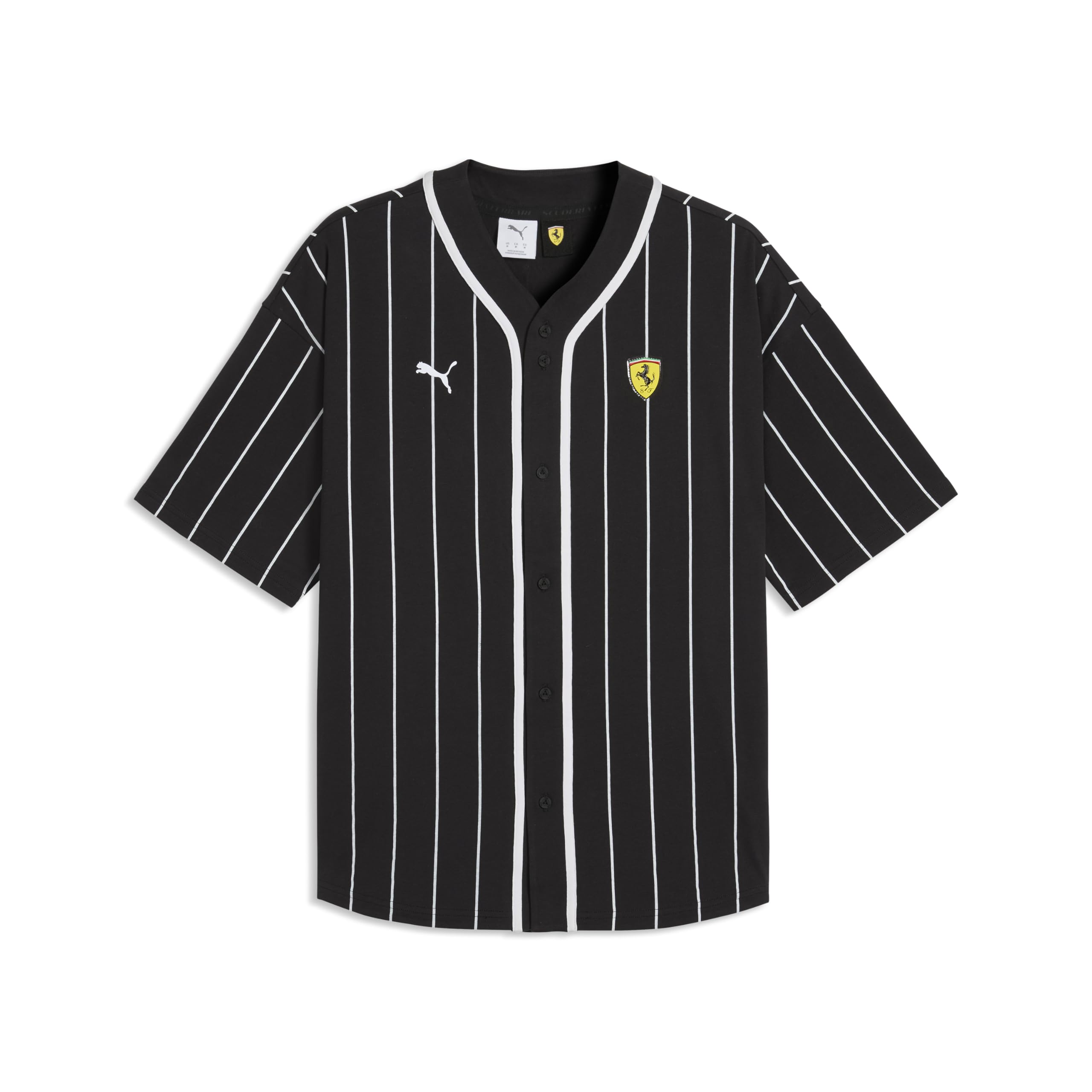 PUMA Scuderia Ferrari F1 Jersey Baseball Homme | Conçue pour les fans de Scuderia Ferrari F1, Design et branding inspirés par l’équipe, Coupe uniforme régulière