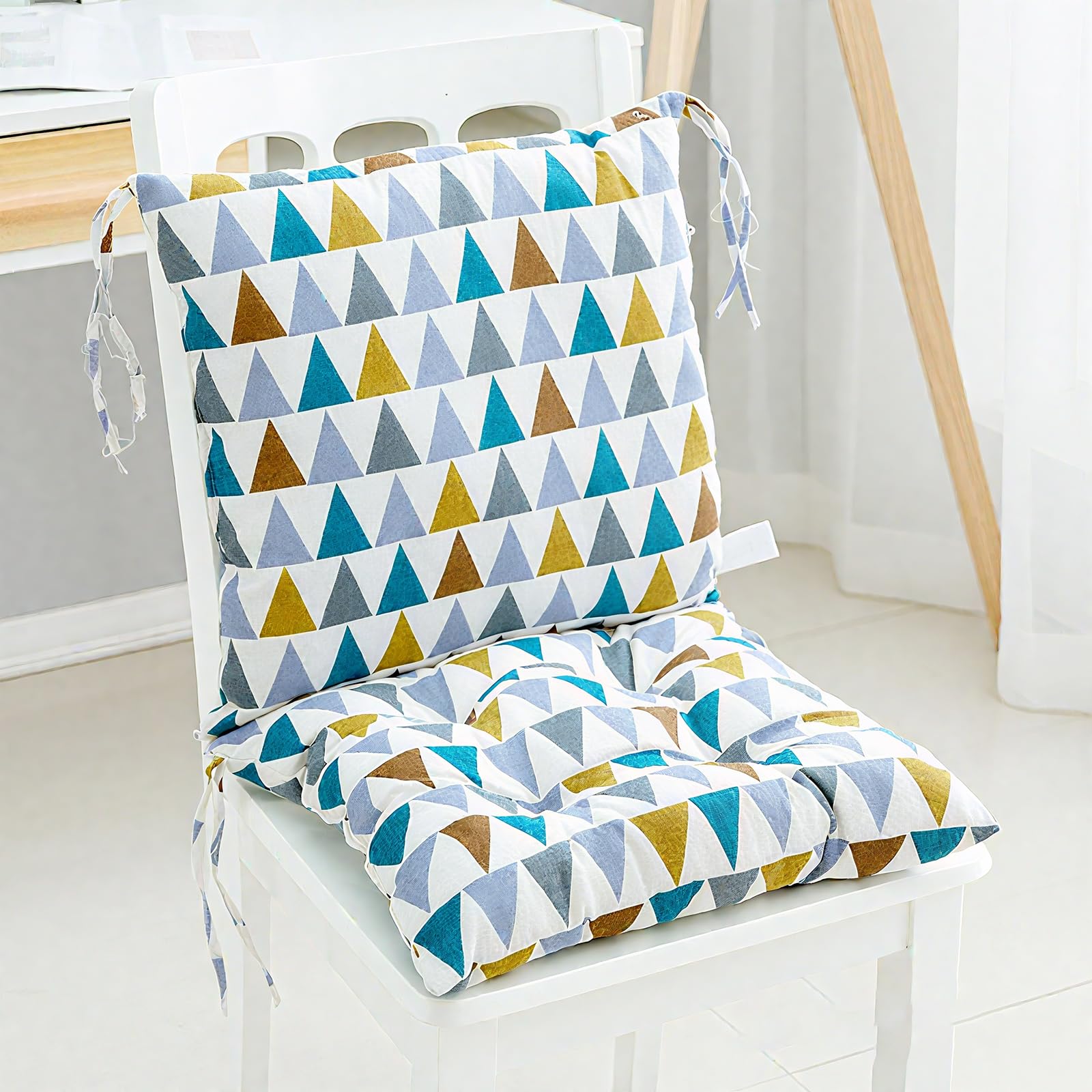 Générique Lot de 2 Coussins de Chaise avec Dossier, Coussin d'assise et Coussin de Dossier 40x80 cm - extérieur et intérieur (M)