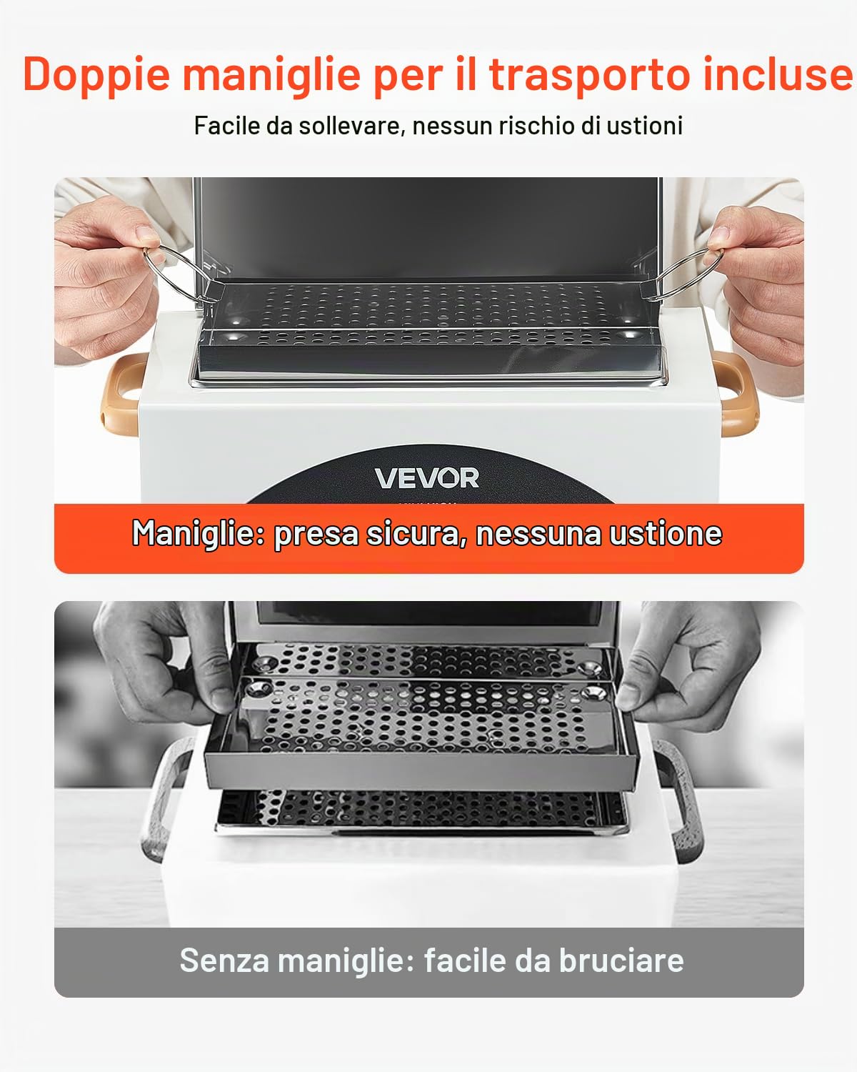 VEVOR Sterilizzatore ad Alta Temperatura, 2 L 300 W Sterilizzatore per Utensili da Manicure con Temperatura e Tempo Regolabili, Pulizia di Strumenti per Unghie per Laboratori, Casa, Centri Estetici