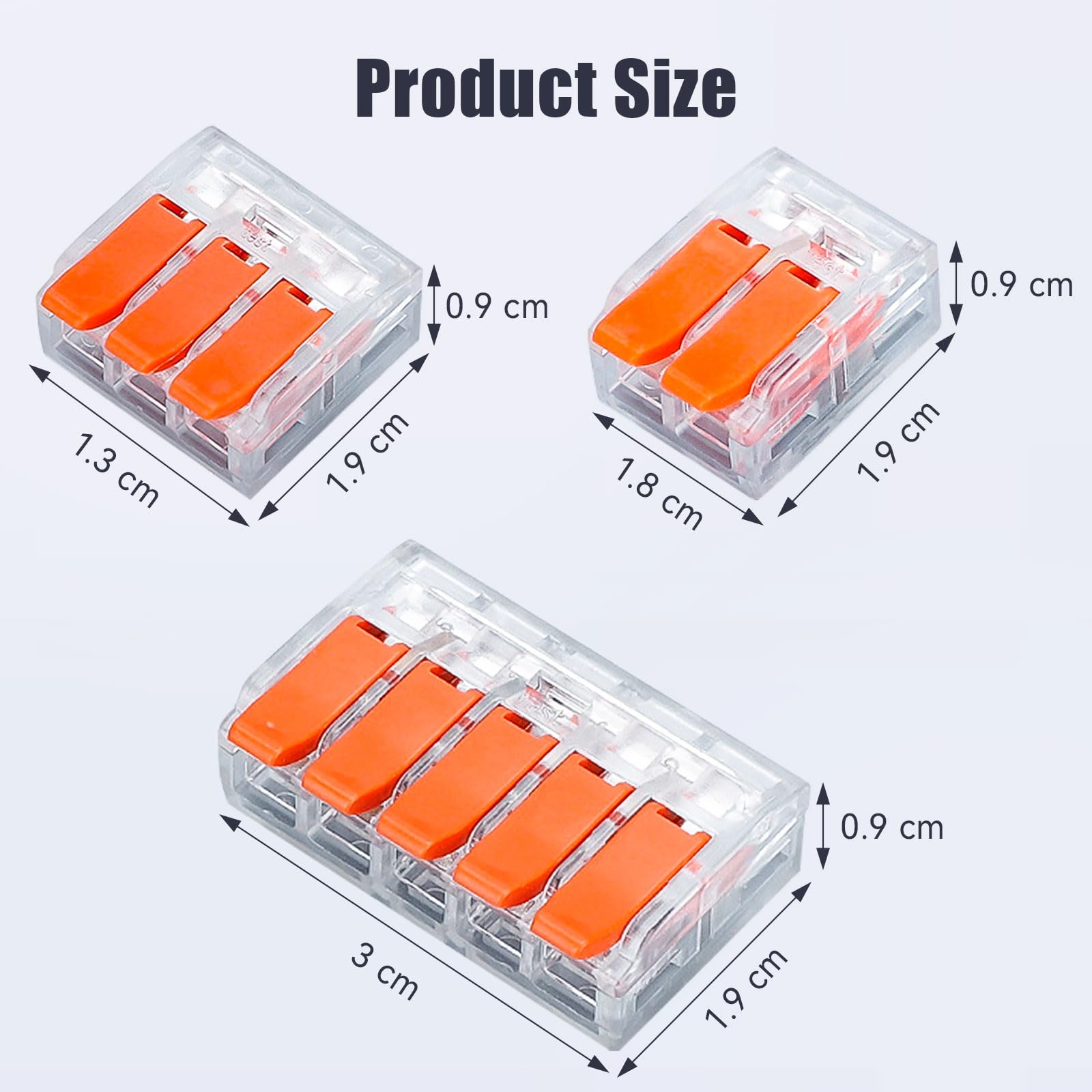75 Stück Kabelklemmen Set - Wiederverwendbar Bis 4mm² Lüsterklemmen