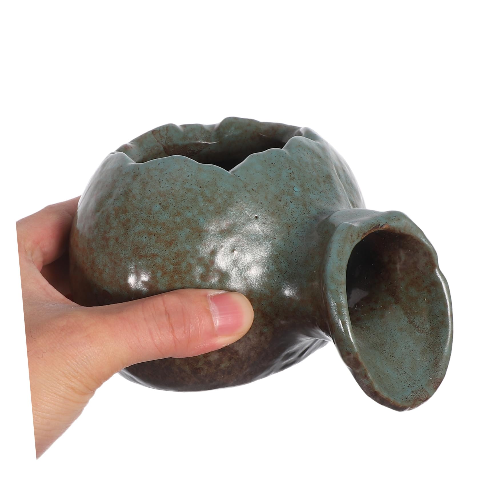Vaso in Ceramica per Acquario Decorazione da Giardino Zen Circolazione Acqua per Vasche per Pesci Giochi d Acqua e Terrari Interni per Decorazione di Casa e Giardino