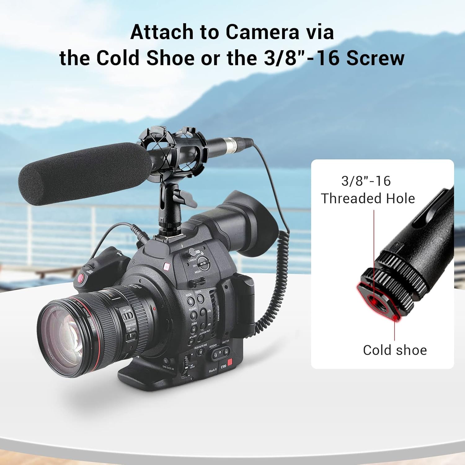 Attaching Microphone Shock Mount to Camera via Cold Shoe