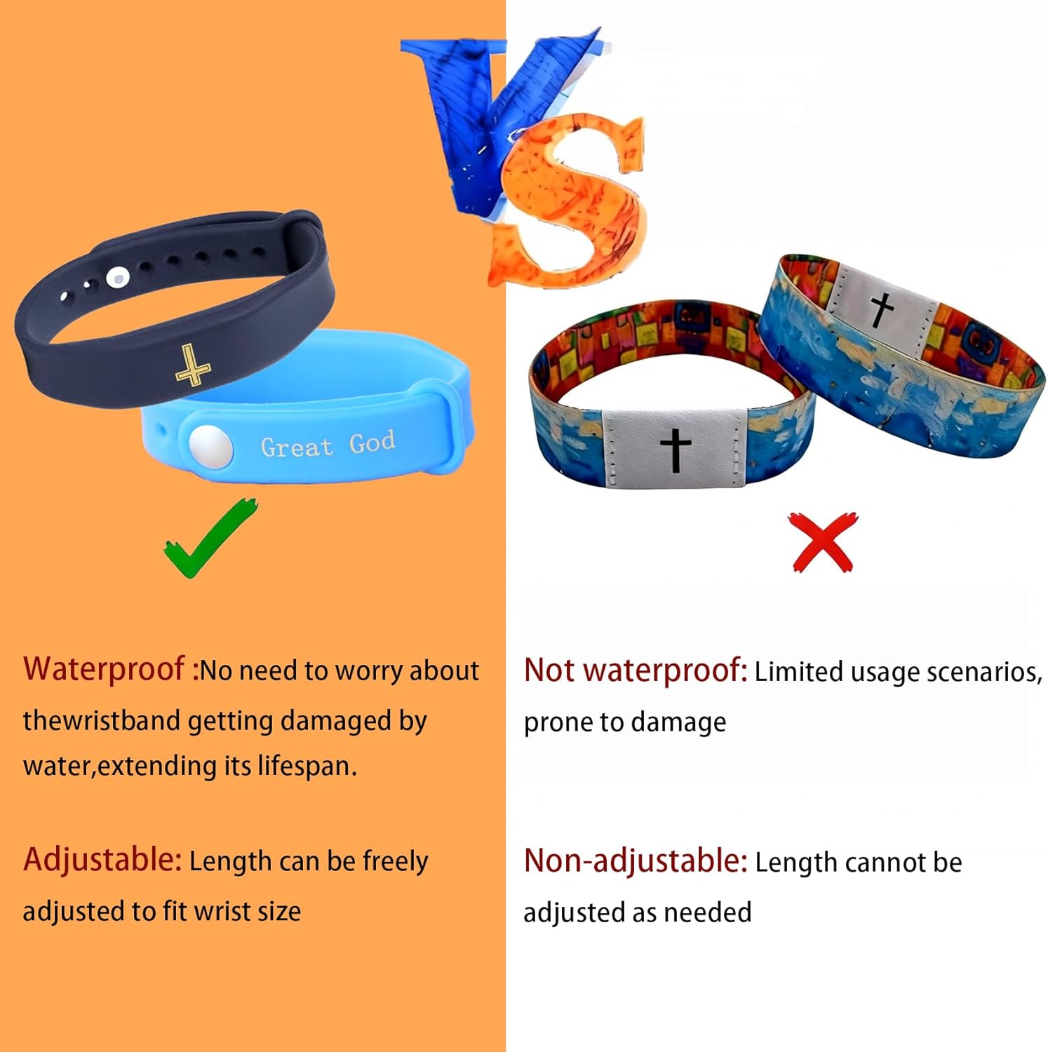 Daily Bible Verse Bracelet, Waterproof Religious Silicone Necklace, Adjustable Inspirational Bracelet, Christian Gift for Men and Women. - Image 4