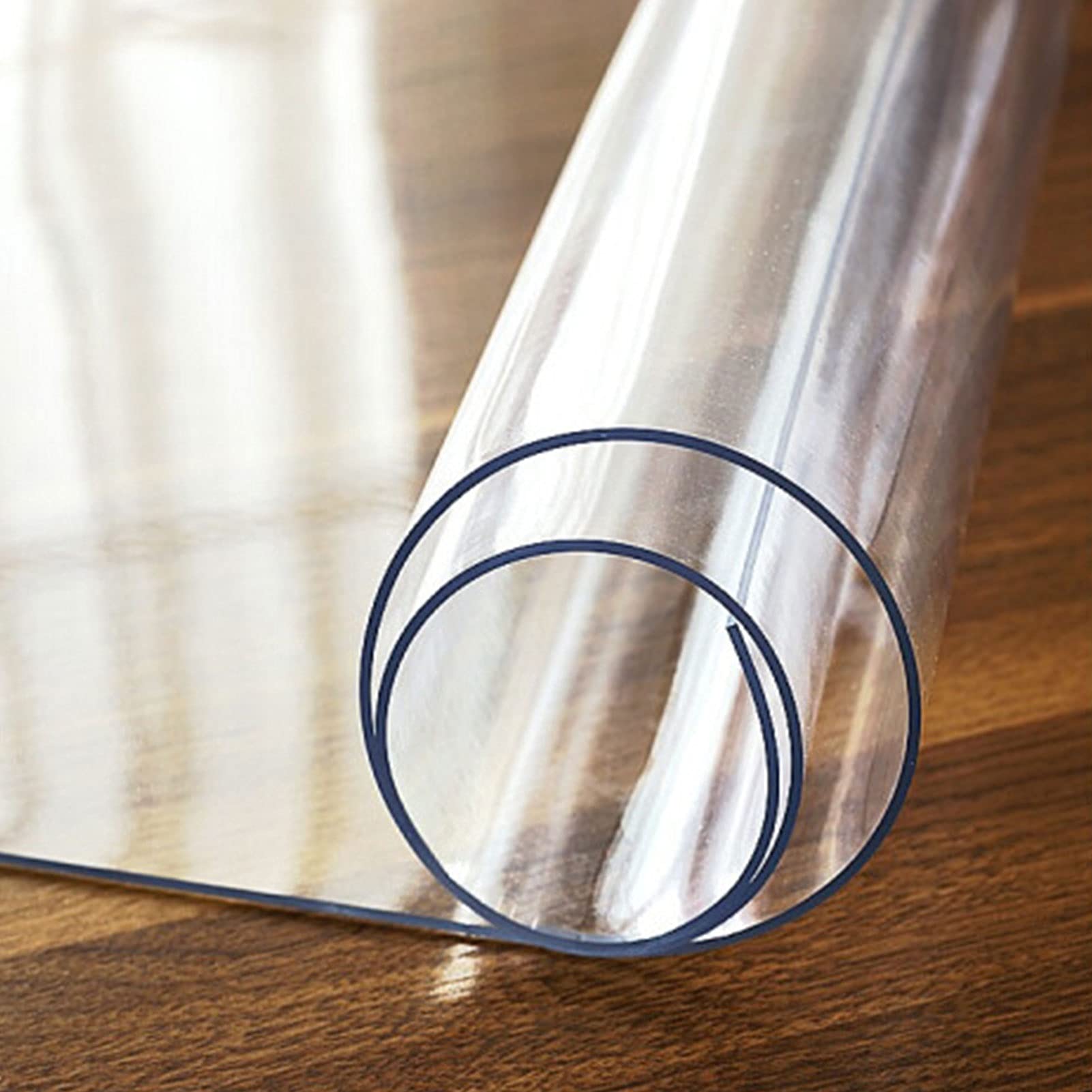 Tovaglia in plastica per tovaglia in PVC, protezione per tavolo trasparente spessa 2 mm, protezione per tavolo impermeabile per sala da pranzo, tovaglia trasparente, tappetino per scrivania - c