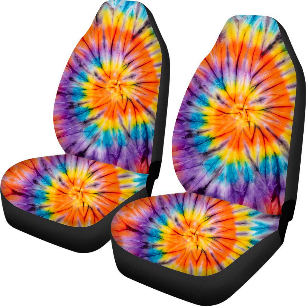 Aoopistc Rainbow Sunflower Car Seat Cover (Front Bucket Seats) - Funny Quote, Stretchable Polyester, Universal Fit