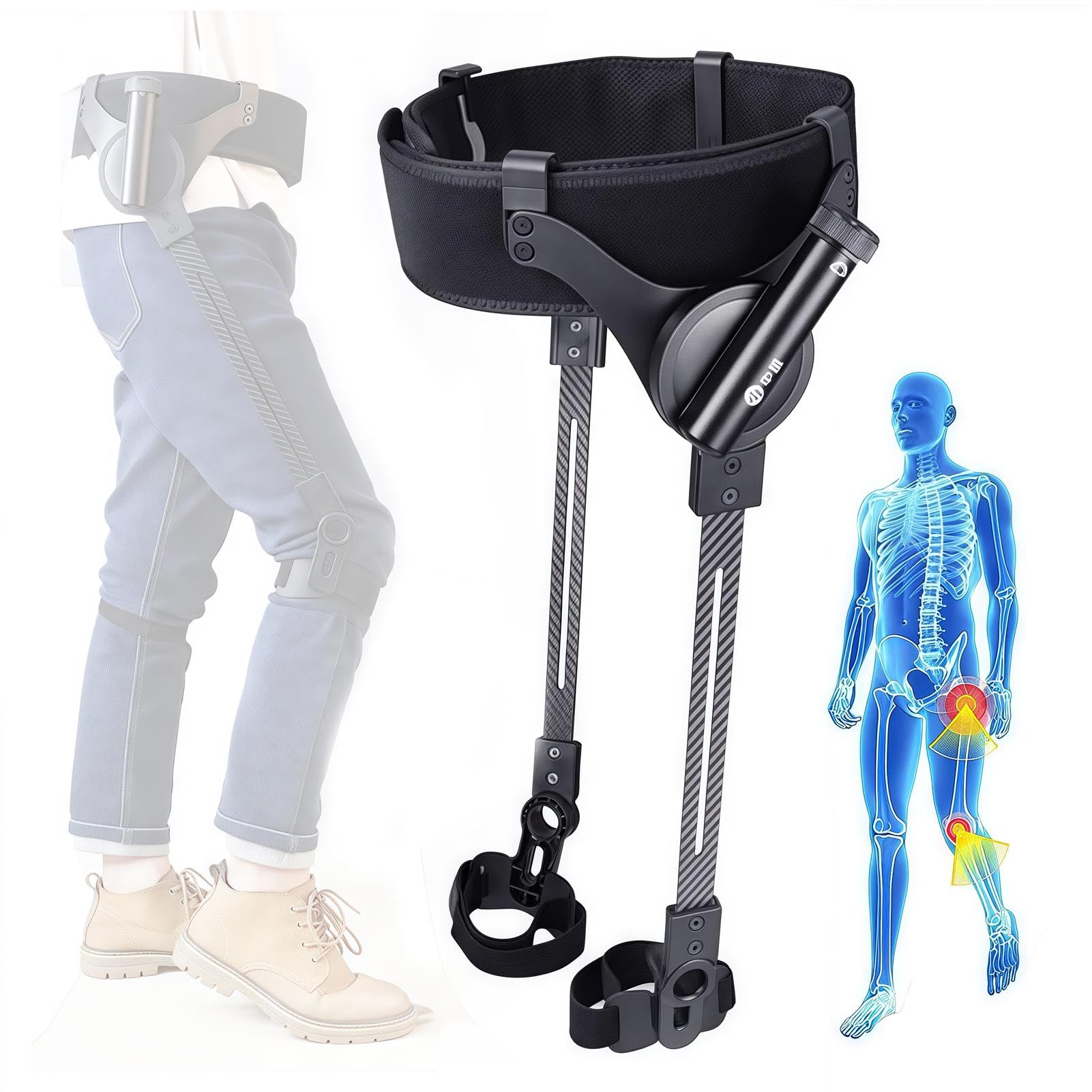 Patas de exoesqueleto de fuerza ajustable para ayudar a la movilidad de ancianos y asistencia para subir escaleras