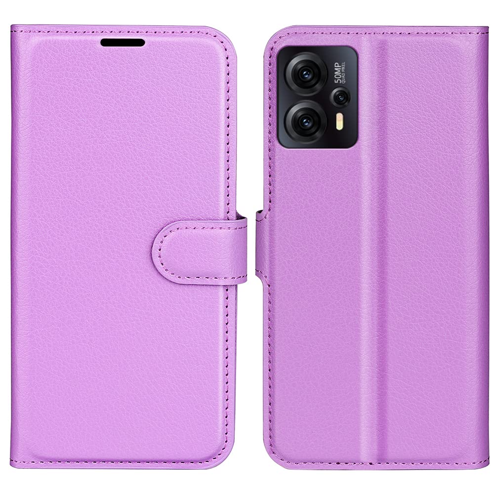 SEAHAI Cover Custodia Folio in Pelle per Motorola Moto G85 5G, Premium PU/TPU Portafoglio Case con Slot per Schede, Magnetica Adsorbimento Automatico Flip Cover - Marrone