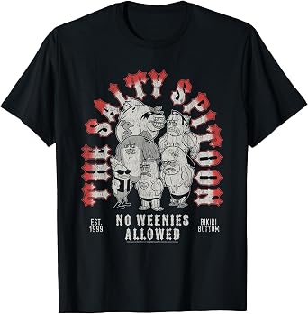 Spongebob Squarepants The Salty Spitoon No Weenies Cartoon T-Shirt